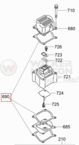 Uszczelka pokrywy silnika WM90 5000158622 / 0158622