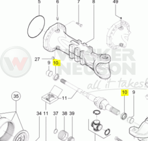 Uszczelniacz wałka osi Kramer 1000143354
