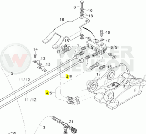 Przewód hydrauliczny funkcji Easy Lock 1000246210