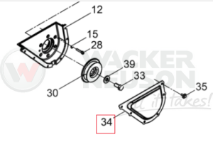 Pokrywa osłony koła napędowego wibratora BS DS. 5000125360 / 0125360