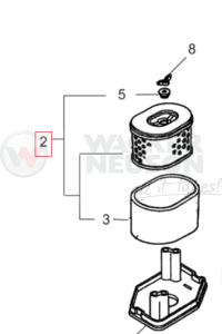 Filtr powietrza GX 340 GX 390 5000075847 / 0075847