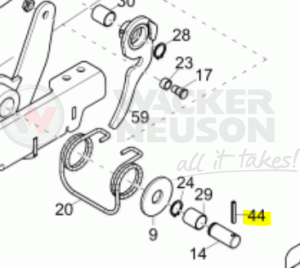 Zawleczka siłownika rozsuwu gąsienic 1000082719