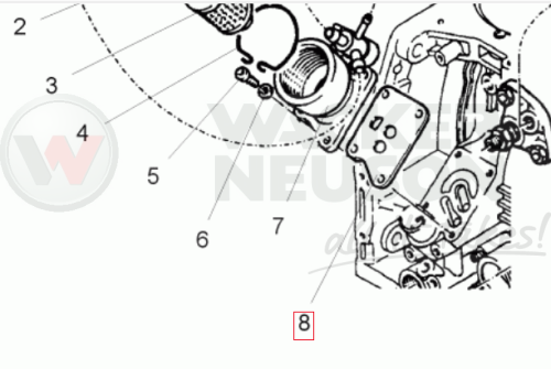 Uszczelka obudowy filtra oleju silnikowgo DPU RD 5000106559 / 0106559