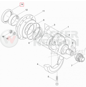Uszczelniacz wału 1D81 tylny 5000094875 / 0094875