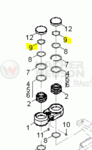Pierścień zabezbieczający łożysko reduktora WL 1000082755