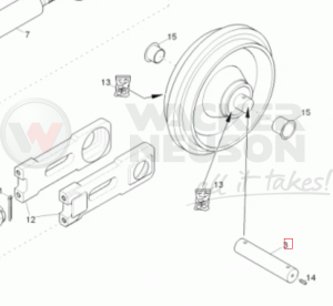 Oś koła napinającego EZ 03 1000266028