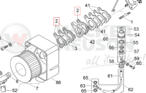 Uszczelka filtra powietrza 1D41S 5000104452 / 0104452