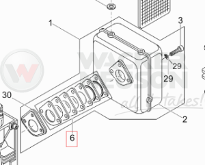 Uszczelnienie tłumika 1D41S  (komplet) 5000104464 / 0104464