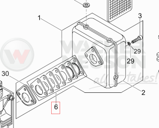 Uszczelnienie tłumika 1D41S (komplet) 5000104464 / 0104464